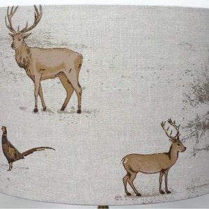 FOREST FOX LAMPSHADE Uk Made Kids Lampshade Animal Lampshade shade Children's Lamp shade Woodland Lampshade Stag Deer lampshade image 2