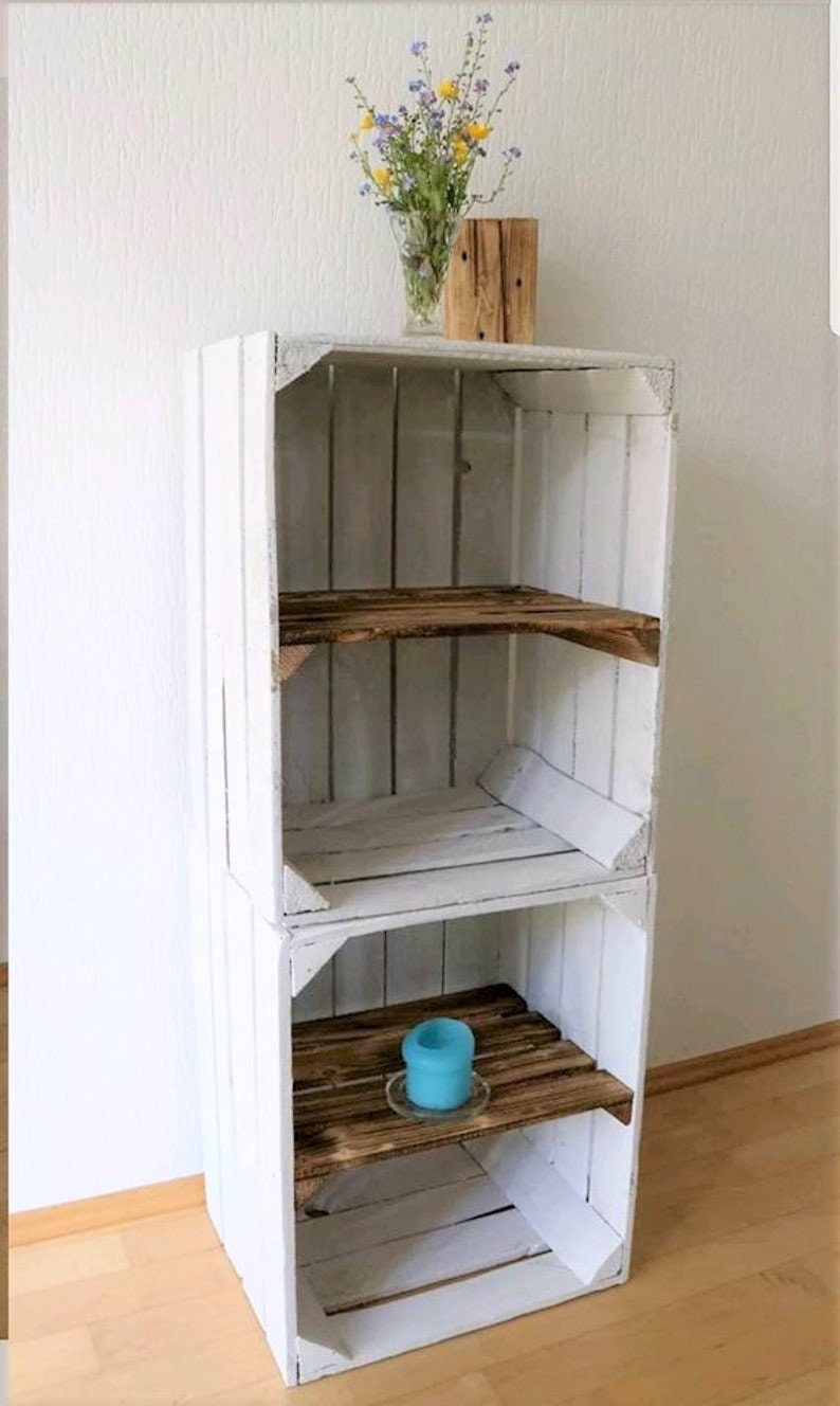 2x 1960's VINTAGE WOODEN SHOE Rack White Shoe Rack Brown Etsy