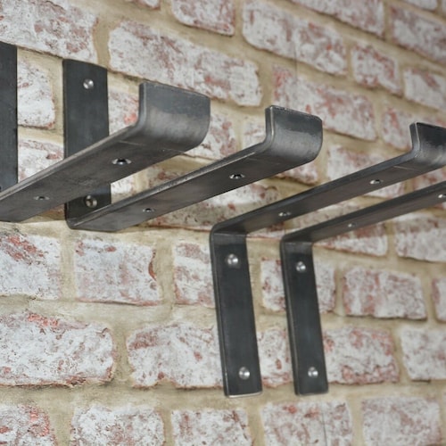 Alcove Shelf Bracket Raw Steel Industrial Shelving Brackets Etsy UK