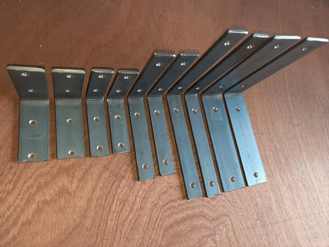 2 X STEEL BRACKETS UK Made Floating Brackets Flat Brackets Etsy UK