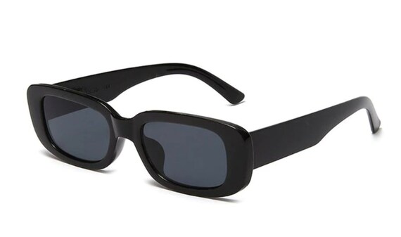 Classic Retro Rectangular Sunglasses Black unisex Etsy