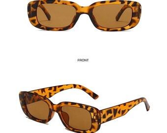Classic Retro Rectangular Sunglasses Tortoise Shell (unisex  display picture 1