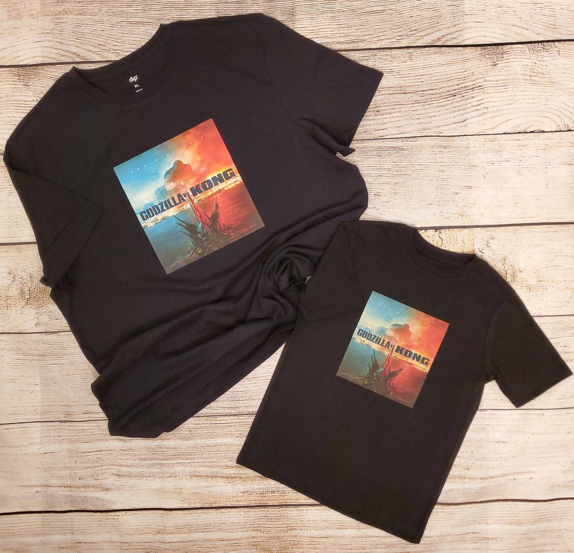 Godzilla vs King Kong Kids tshirt Etsy