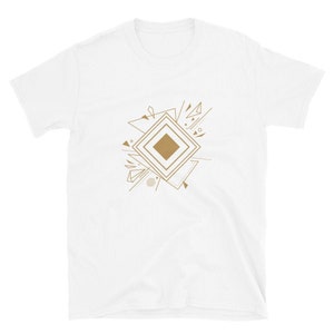 T-Shirt Print, Abstract Tshirt, Geometric Tshirt, Custom T-Shirt, T-Shirt for Men, T-Shirt for Women, Gold Design, Minimal Shirt, Tshirt Art