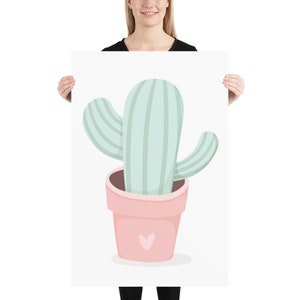 Kindergarten Poster, Posterdruck, Kaktus Poster, Kaktus-Illustration, Poster Kunstdruck, Kinderzimmer Dekor, Saft, Kakteen Poster, moderne Dekor