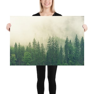 Wald-Plakat, Poster Wald, Landschaft Poster, Poster Landschaft, Wald Nebel Poster, Wohnzimmer Dekor, Schlafzimmer Dekor, Wand-Dekor, Wohnkultur