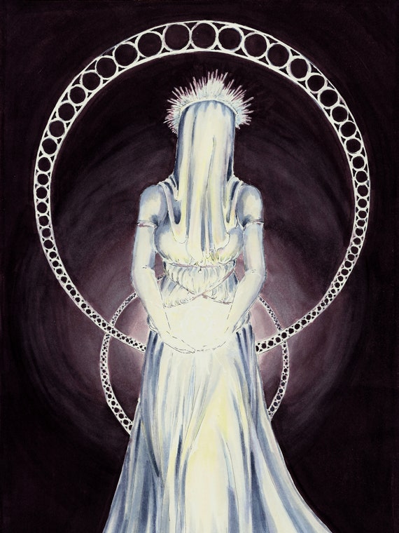 Enchante Dessin Doracle Fantastique Femme Voilee W Etsy