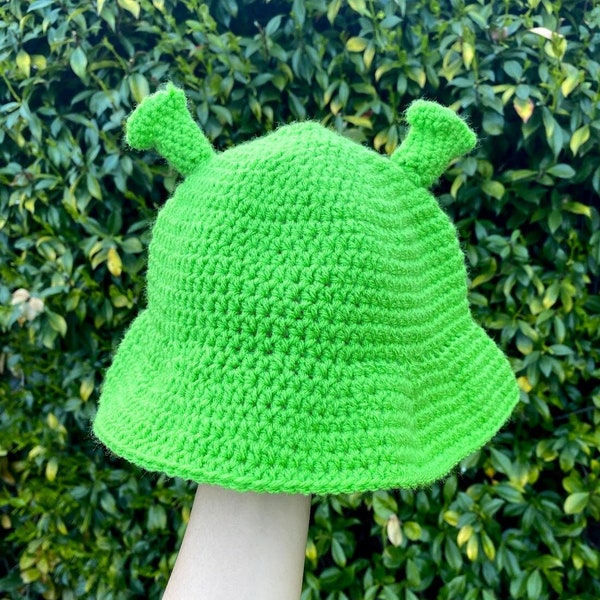 Shrek Crochet Bucket Hat Original Handmade