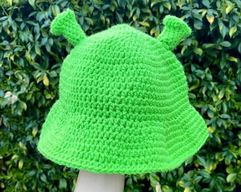 Shrek Crochet Bucket Hat Original Handmade