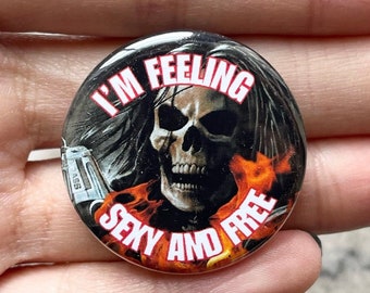 Funny Meme Skeleton 1.25" Pinback Button