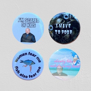 Funny 1.25" Pinback Buttons Set of 4 - Classic Pack