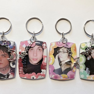 My Chemical Romance Double Sided Photo Keychain Handmade (see item details for size)
