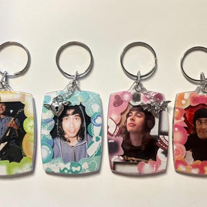 Vic Fuentes Pierce The Veil Photocard Keychain Double Sided (read DETAILS FOR SIZE)