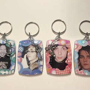 My Chemical Romance Double Sided Photo Keychain Handmade (see item details for size)