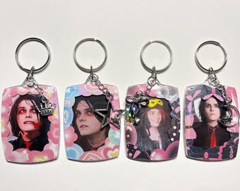 Gerard Way My Chemical Romance Photocard Keychain Double Sided (see item details for size)
