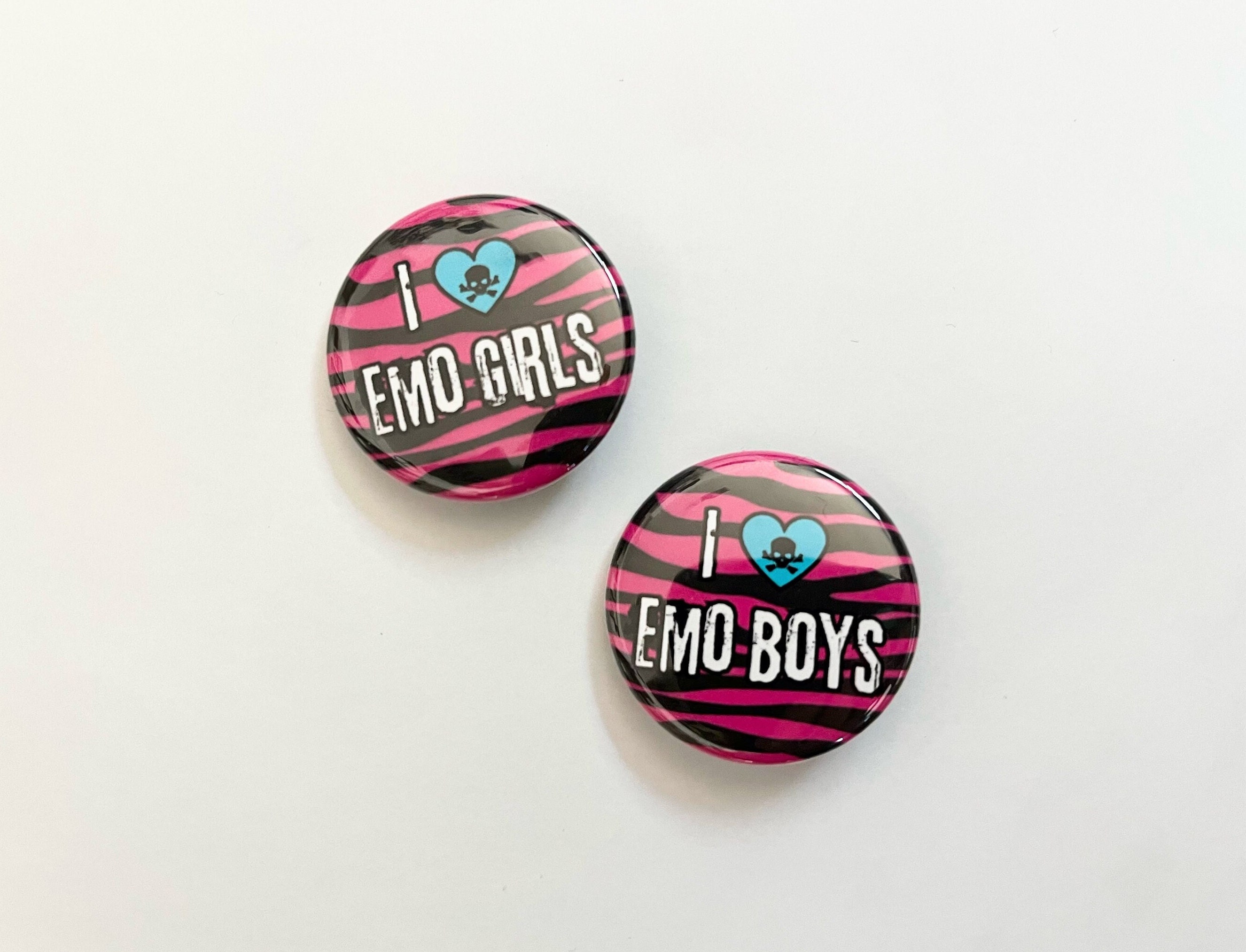 Emo Girl Pins and Buttons for Sale