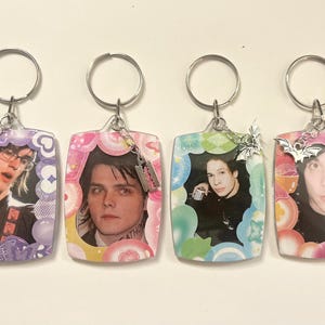 My Chemical Romance Double Sided Photo Keychain Handmade (see item details for size)
