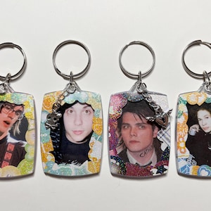 My Chemical Romance Double Sided Photo Keychain Handmade (see item details for size)