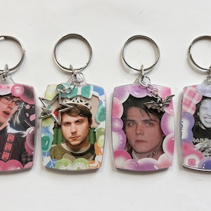 My Chemical Romance Double Sided Photo Keychain Handmade (see item details for size)