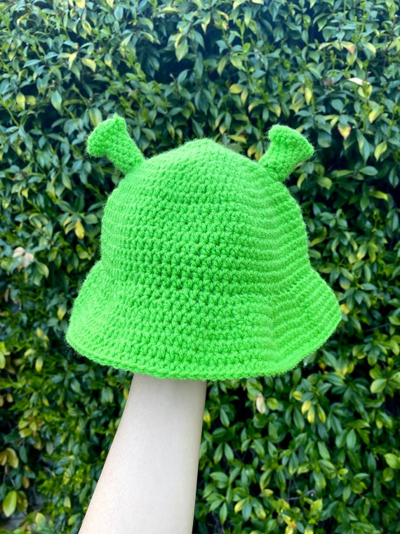 Shrek Crochet Bucket Hat | Etsy Denmark
