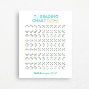 Tableau de lecture imprimable pour enfants, tableau de récompenses de lecture, tableau de lecture pour l'école à la maison, tableau de récompenses de livre, tableau de progression en lecture, suiveur de livre pour enfants