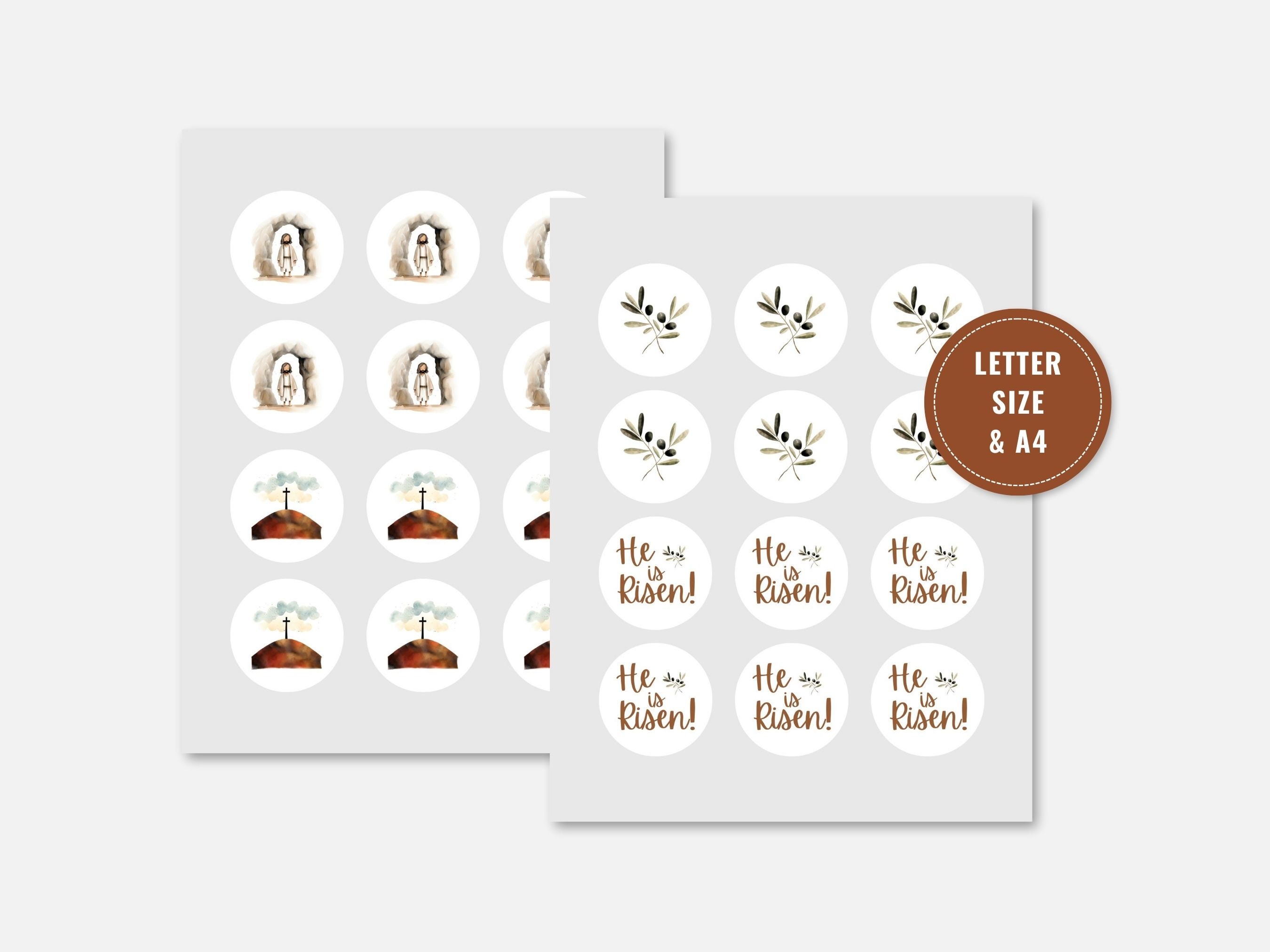 Religious Easter Cupcake Toppers Printable Cupcake Toppers, He is Risen ...