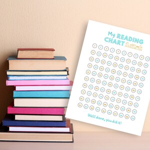 Afdrukbare leesgrafiek voor kinderen, grafiek met leesbeloningen, leesgrafiek voor thuisonderwijs, grafiek met boekbeloning, leesvoortgangsgrafiek, kinderboekentracker afbeelding 5