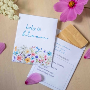 Baby In Bloom, Printable Seed Packet, Baby Shower Seed Packet, Custom Seed Packet, Seed Packet Favors, Seed Envelopes, Baby In Bloom Shower