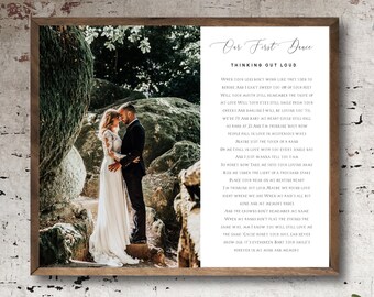 Framed Song Lyrics Etsy