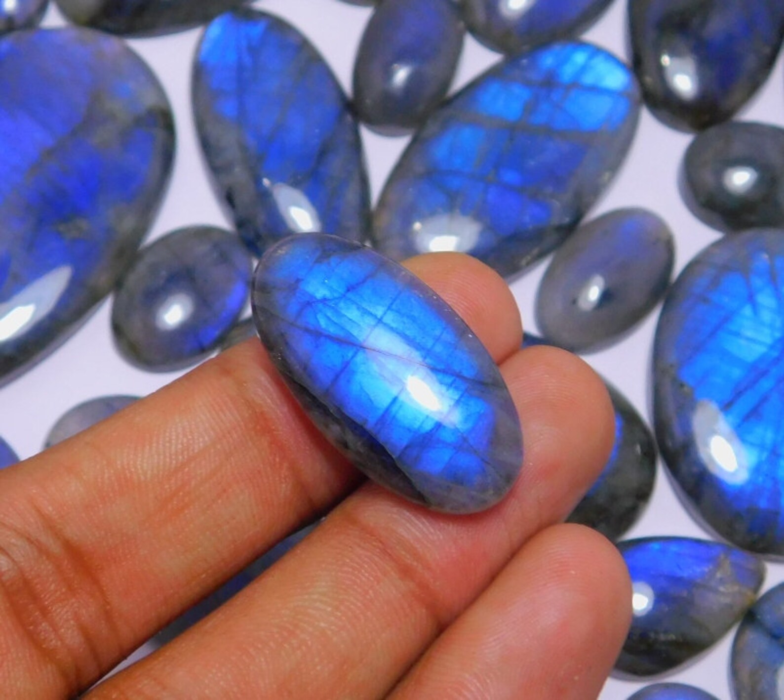 Bracelet Labradorite Stretch - Pierre Naturelle AAA, Qualité Guérison, Fait Main