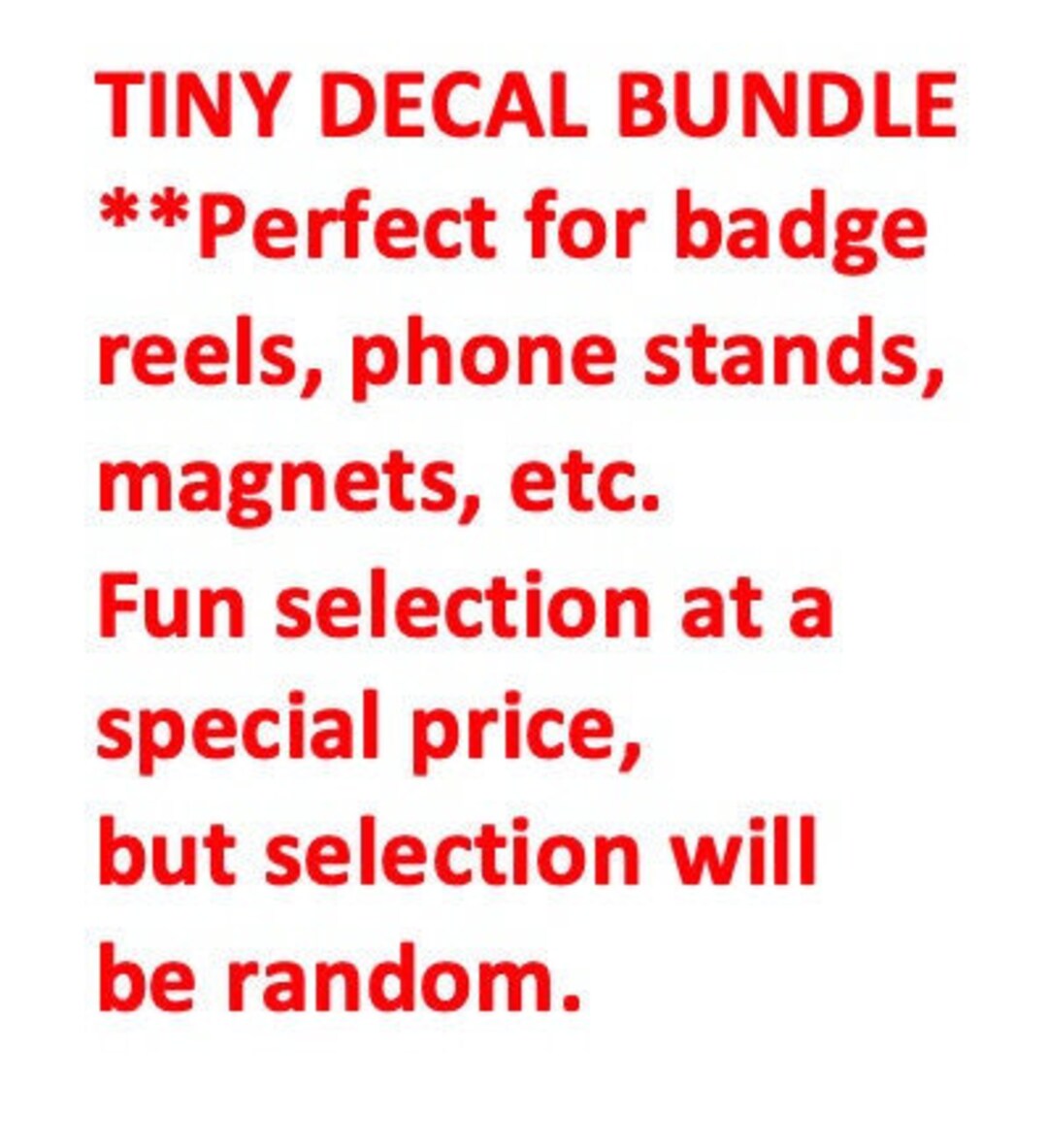 Clear Cast Decals TINY DECAL Bundle Etsy