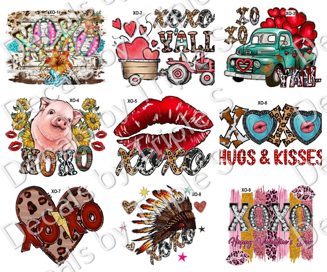 Clear Cast Decals XOXO Etsy