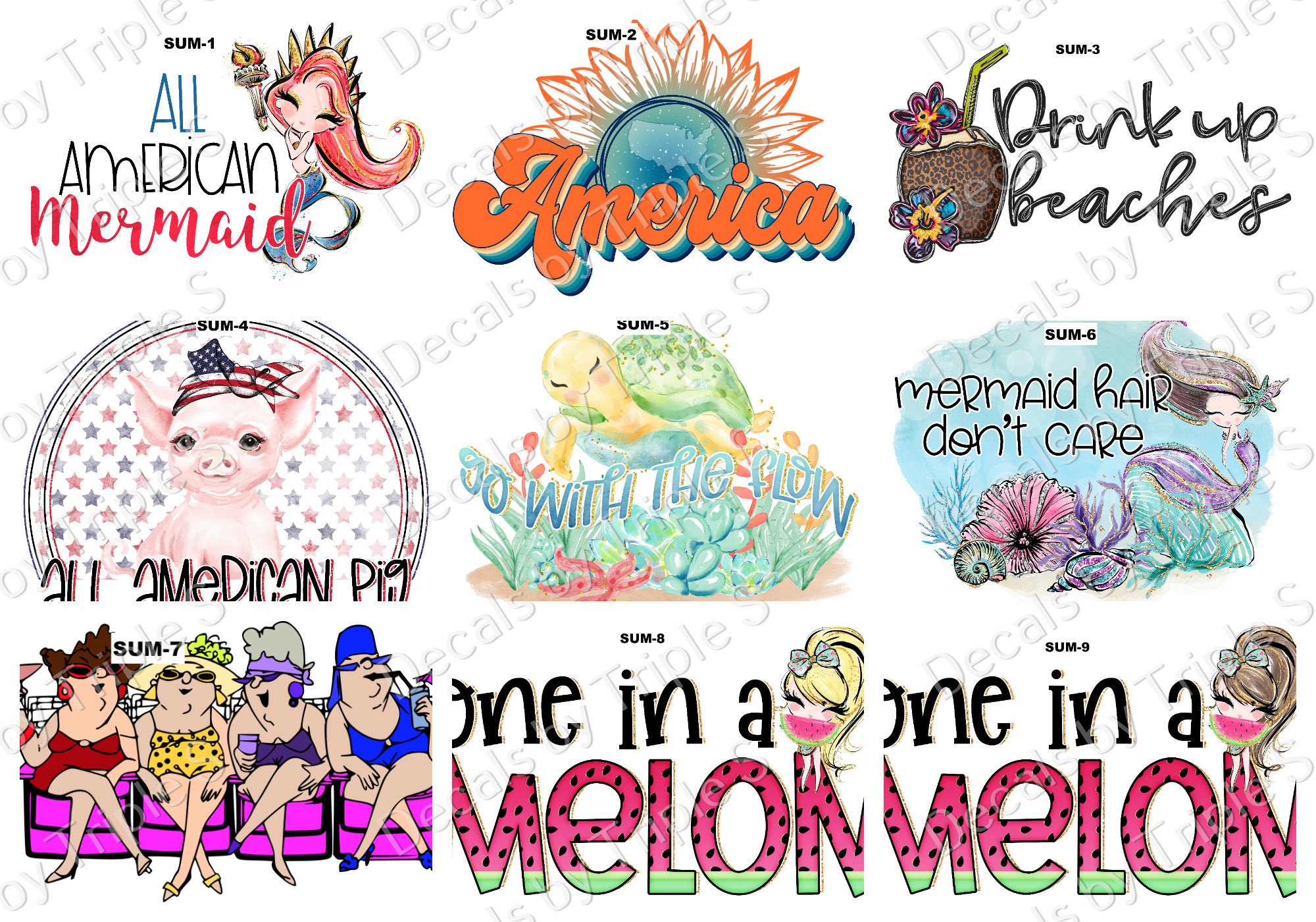 Clear Cast Decals SUMMERTIME Etsy