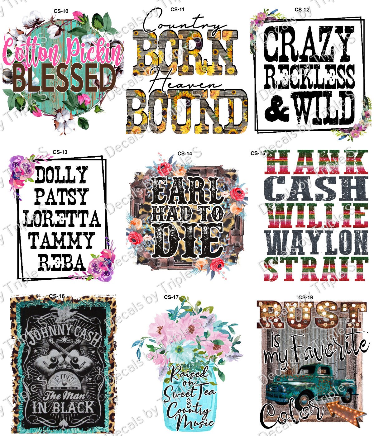 Clear Cast Decals Country/southern Etsy
