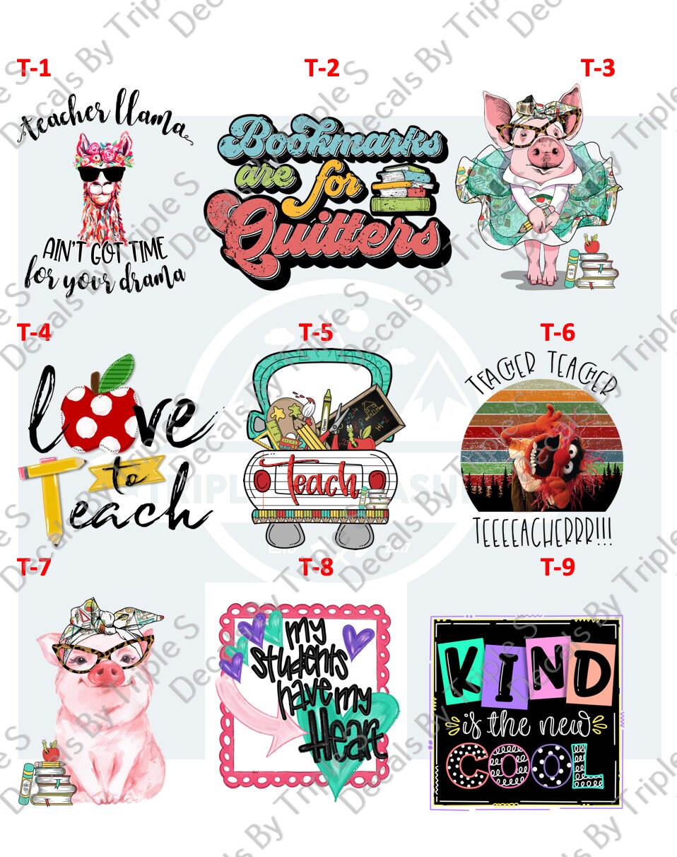 Clear Cast Decals Teachers Etsy