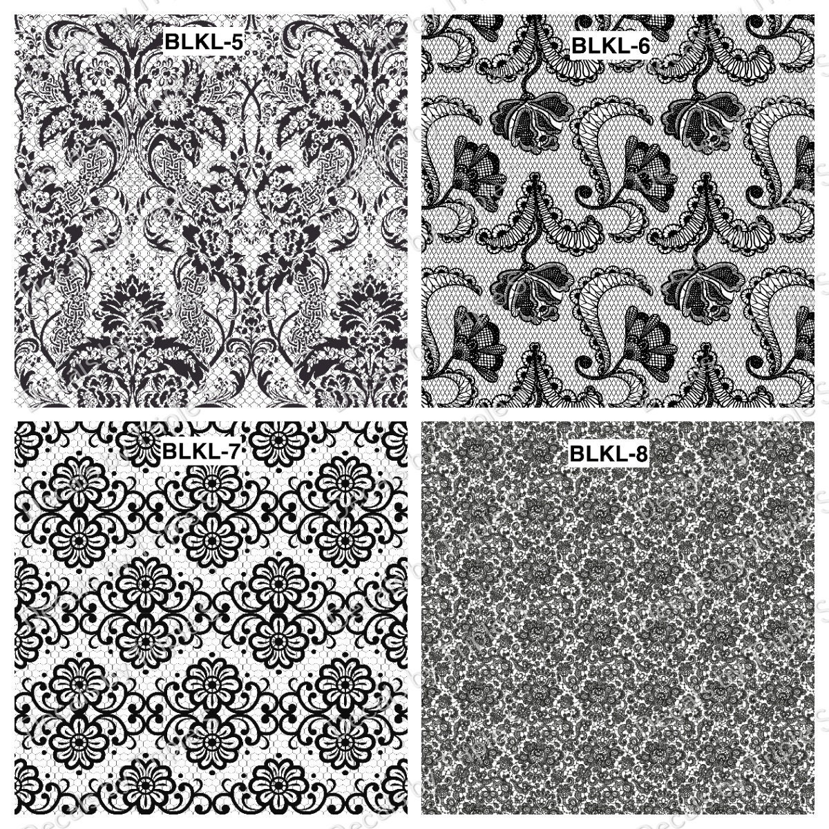 Clear Cast or White Vinyl Sheets BLACK LACE Etsy