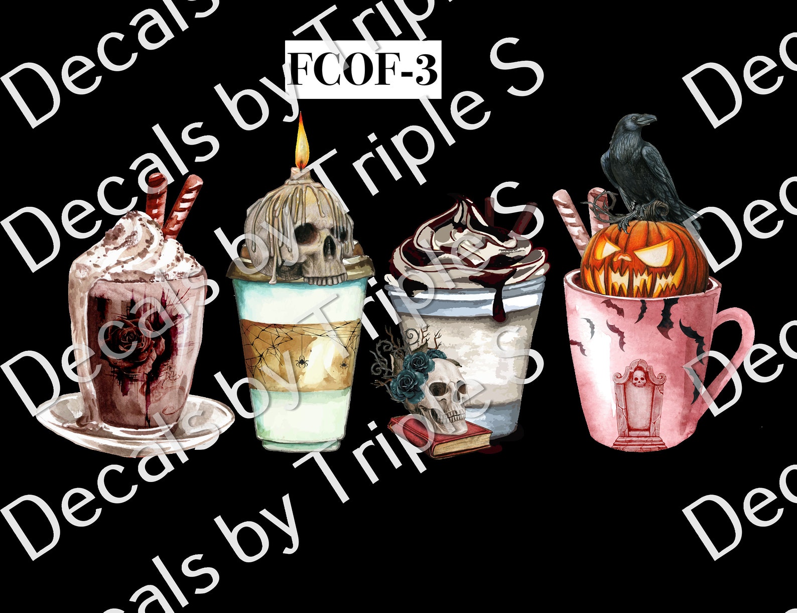 Clear Cast Decals FALL COFFEE Etsy