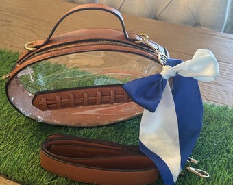 Royal Blue and White Purse Sash