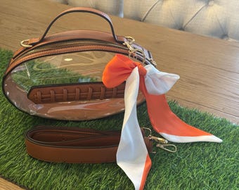 Orange and White Purse Sash