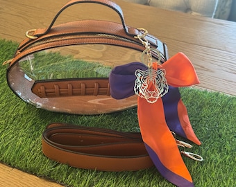 Orange and Purple Purse Sash