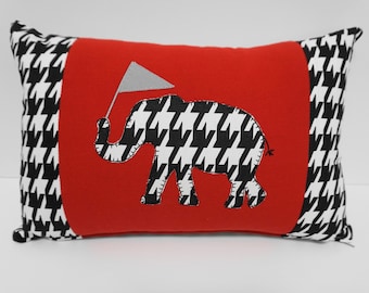 Houndstooth Bama Pillow, Gameday Decor