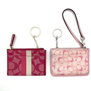 Set of 2 Coach Signature Key Chain/ Coach Card Holder/ Coach 