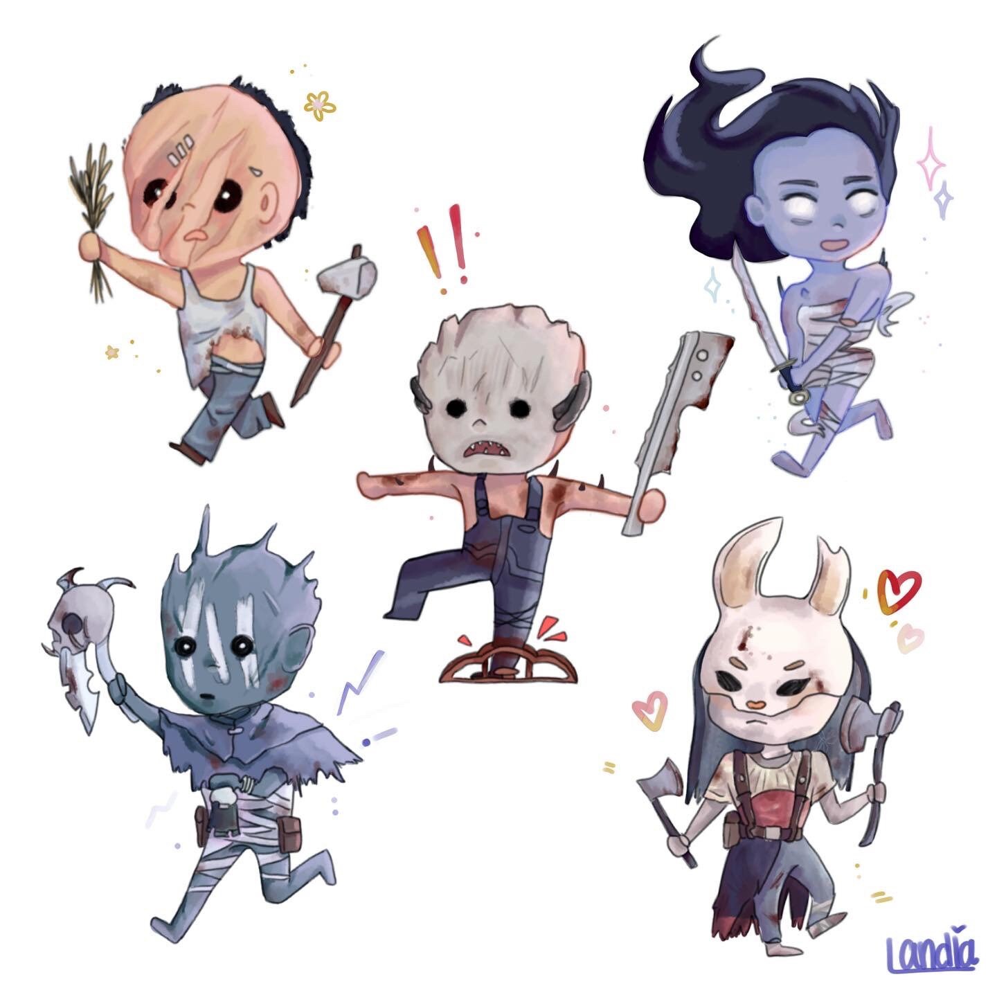 Dead By Daylight Killer Vinyl Stickers Etsy