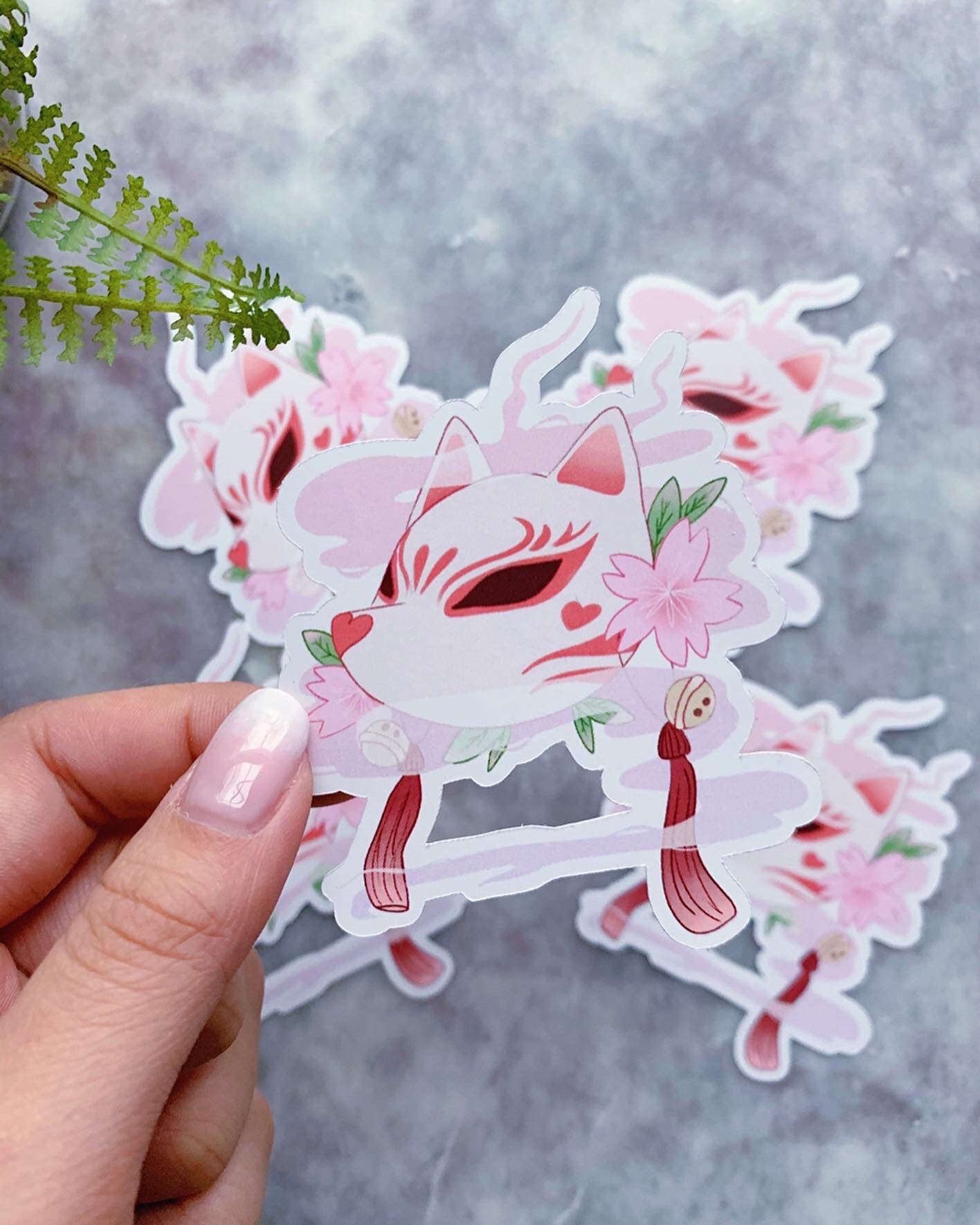 Kitsune Mask Vinyl Stickers