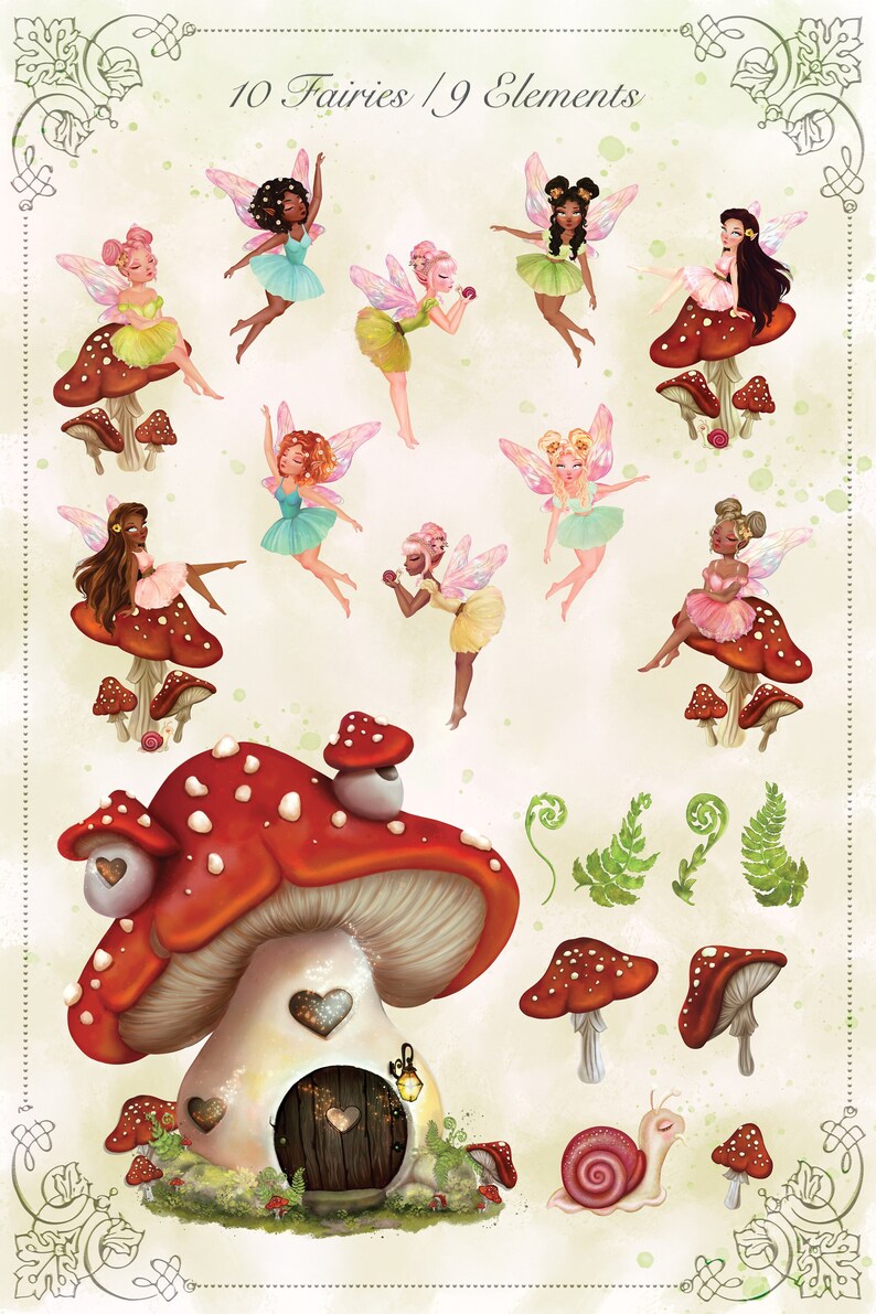 Fairy Clip Art Fairy Graphics Fairy Tale Clip Art African | Etsy