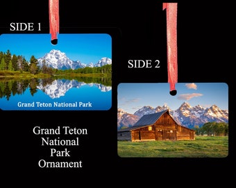 Parc national du Grand Teton - Ornement de Noel - 2 côtés - Ornement de parc national
