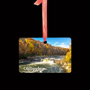 Ohiopyle / Cucumber Falls Christmas Ornament 2 sided image 2