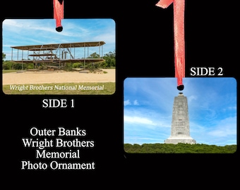 Outer Banks - Christmas Ornament - 2 sided - Wright Brothers National Memorial