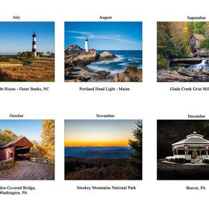 2023 Scenic Calendar 12 month, Landscapes, Fund Raiser image 3