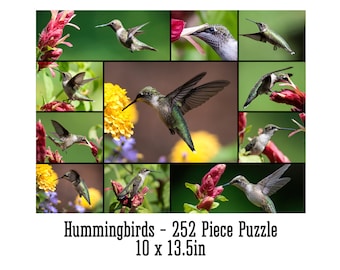ハミングバード⟡.* Hummingbirds - 252 Piece Puzzle - Bird Puzzle - Etsy
